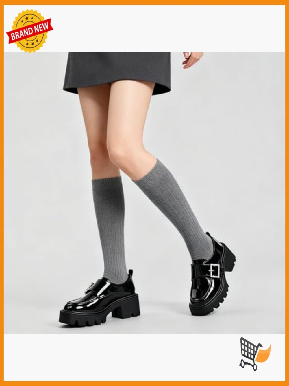 Black Chunky Loafers Slip-On Dressy Shoes for Work Casual - Picture 6 of 6